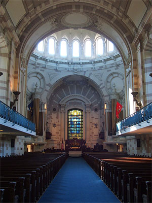 inside the cathedral at the Naval Academy