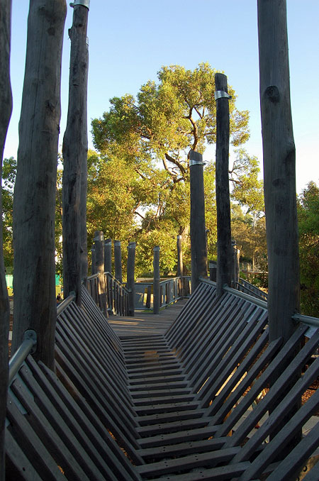 Walkway in playground area at King's Park.