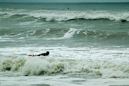 trying to get past the waves